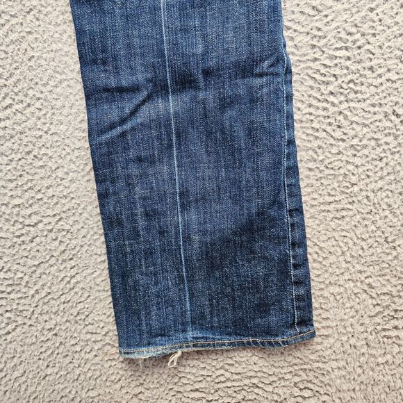 7 For All Mankid‎ Jeans Womens Size 28 Blue Denim Bootcut Low Rise - Picture 9 of 14